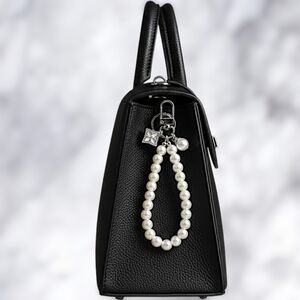 Elegant Pearl Bag Charm / Keychain with Charms